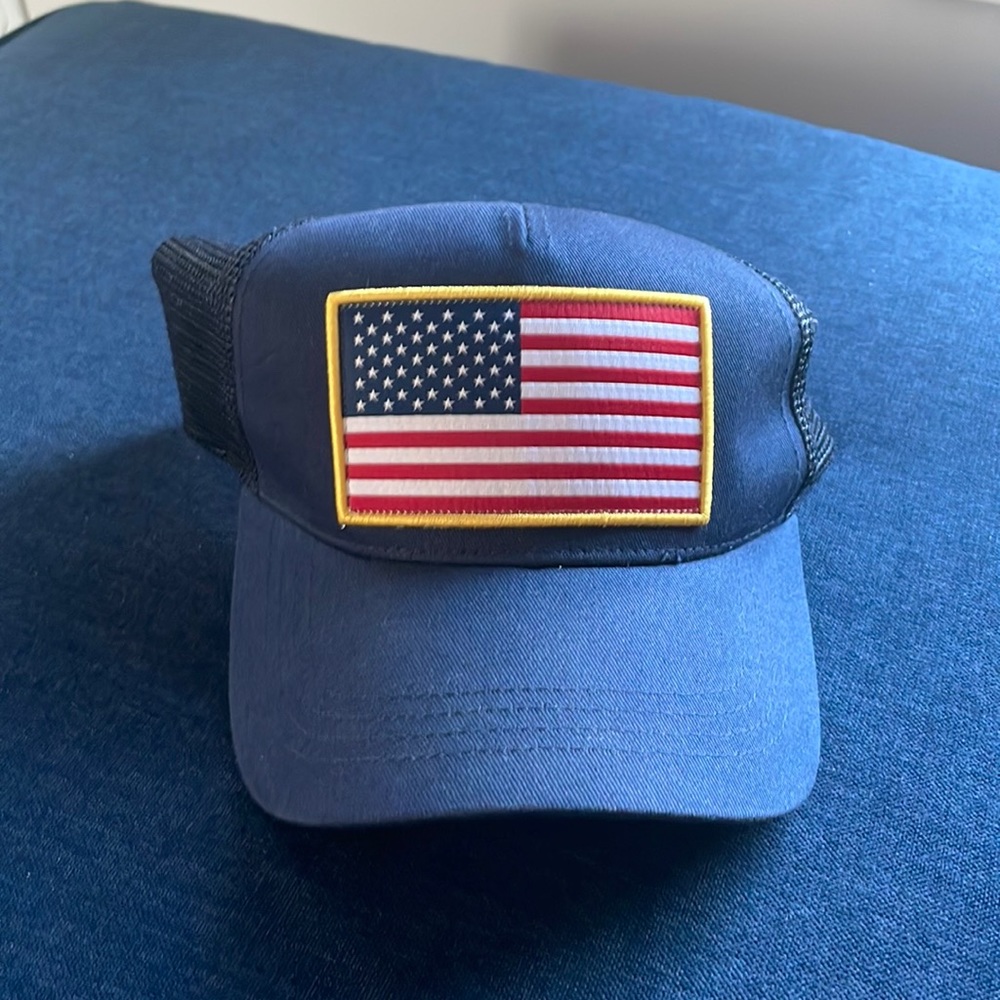 American Flag Trucker hat